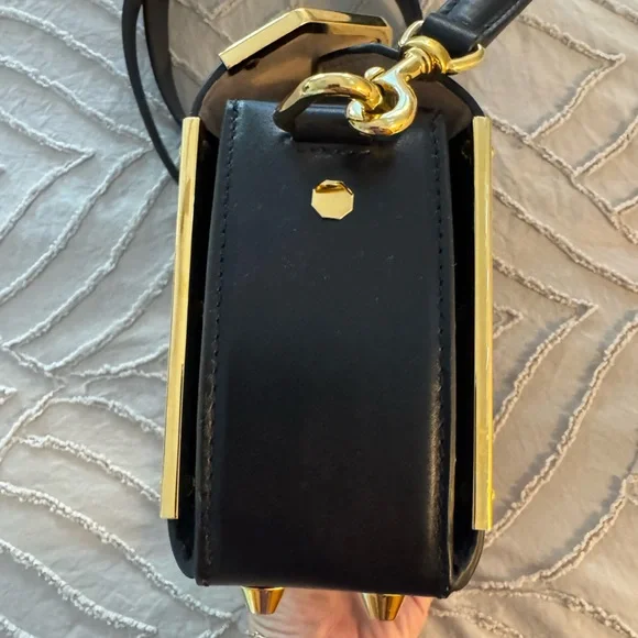 Alexander McQueen Black Crossbody with Gold Details - Picture 15 of 16